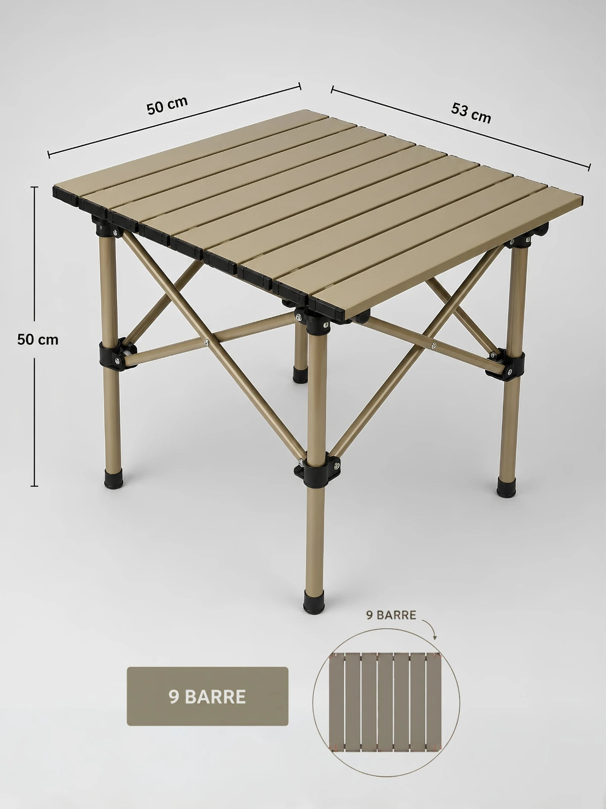 Table de Camping Pliante 50 × 53 cm