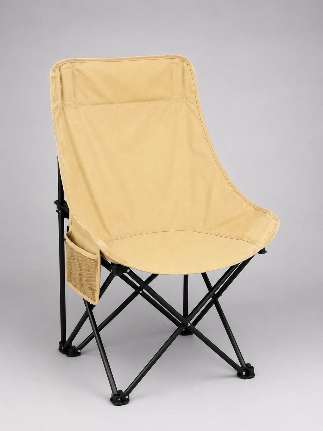 Chaise de Camping à Dossier Haut avec Poche Latérale