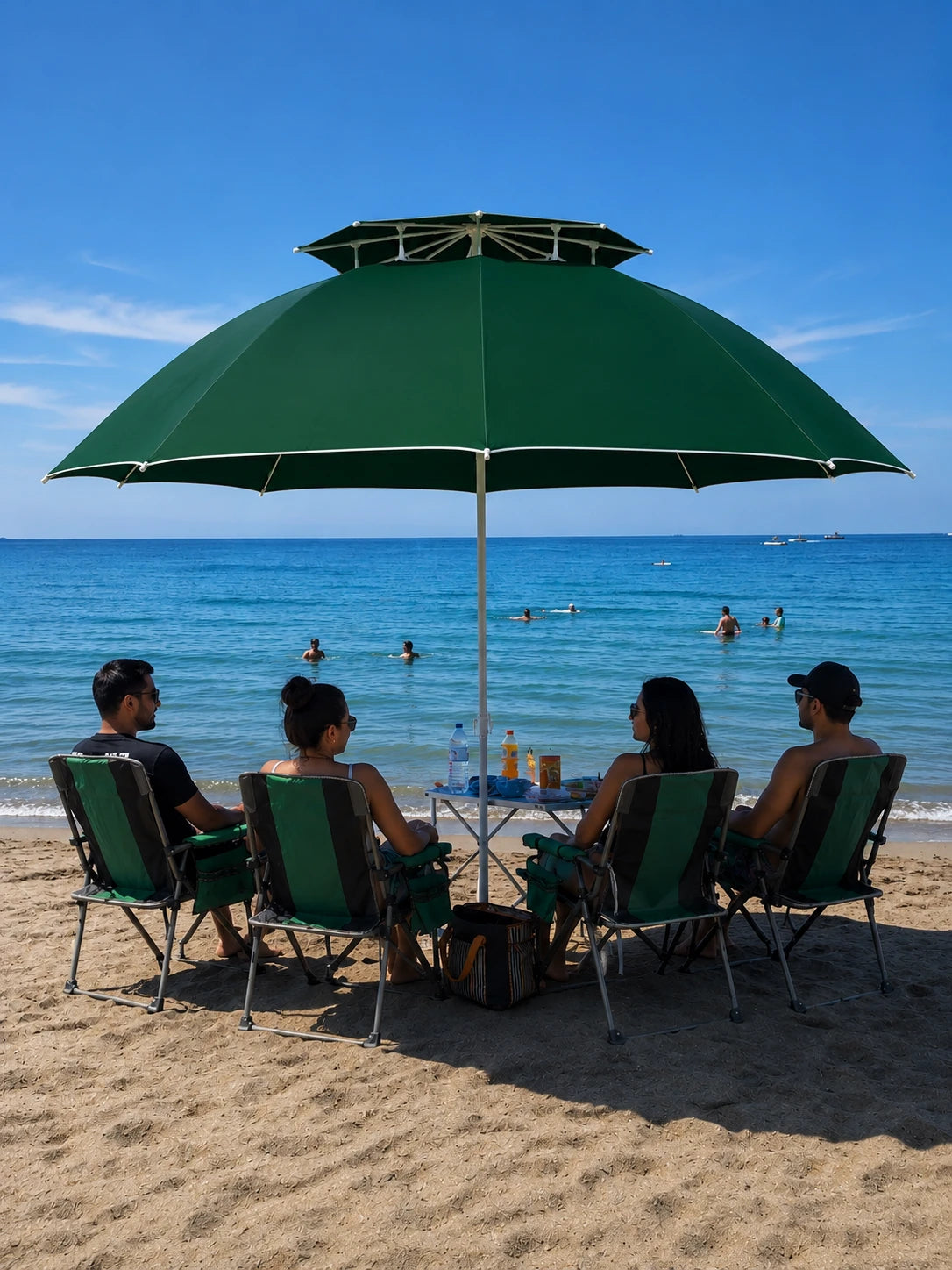 PARASOL DE PLAGE DOUBLE TOIT 3M × 3M