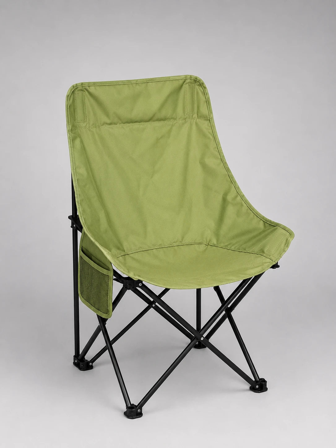Chaise de Camping à Dossier Haut avec Poche Latérale