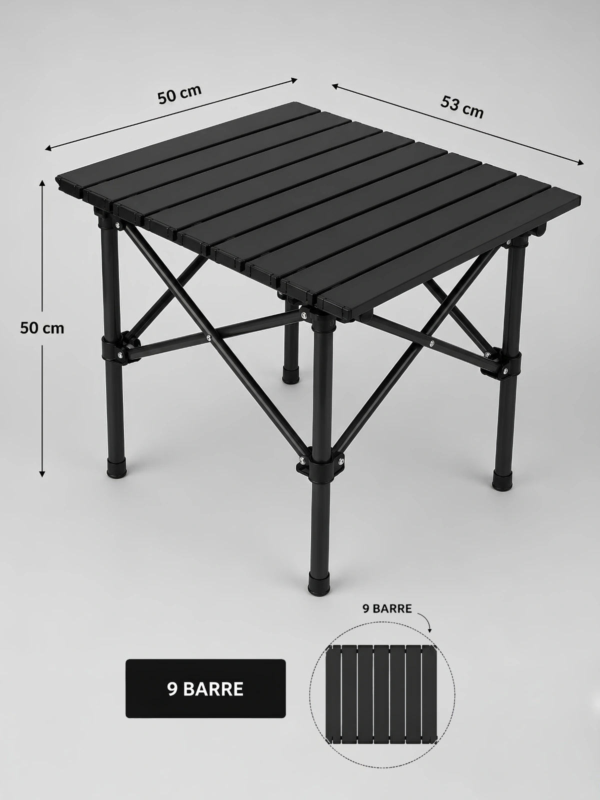 Table de Camping Pliante 50 × 53 cm