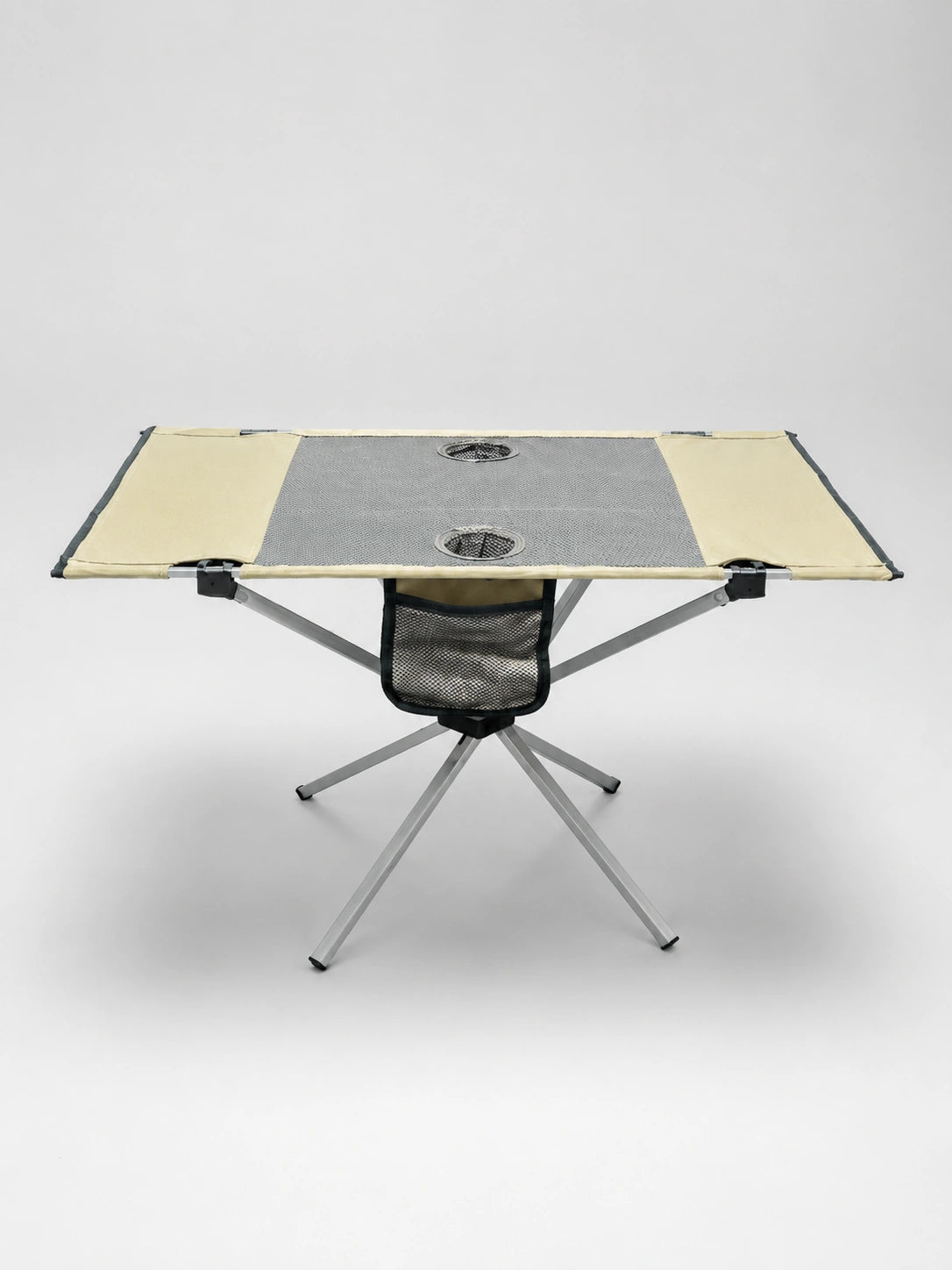 Table de Camping Pliante avec Porte-Gobelets et Poche Filet