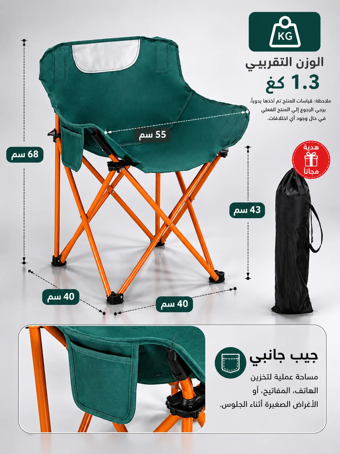 Chaise de Camping Pliante Premium