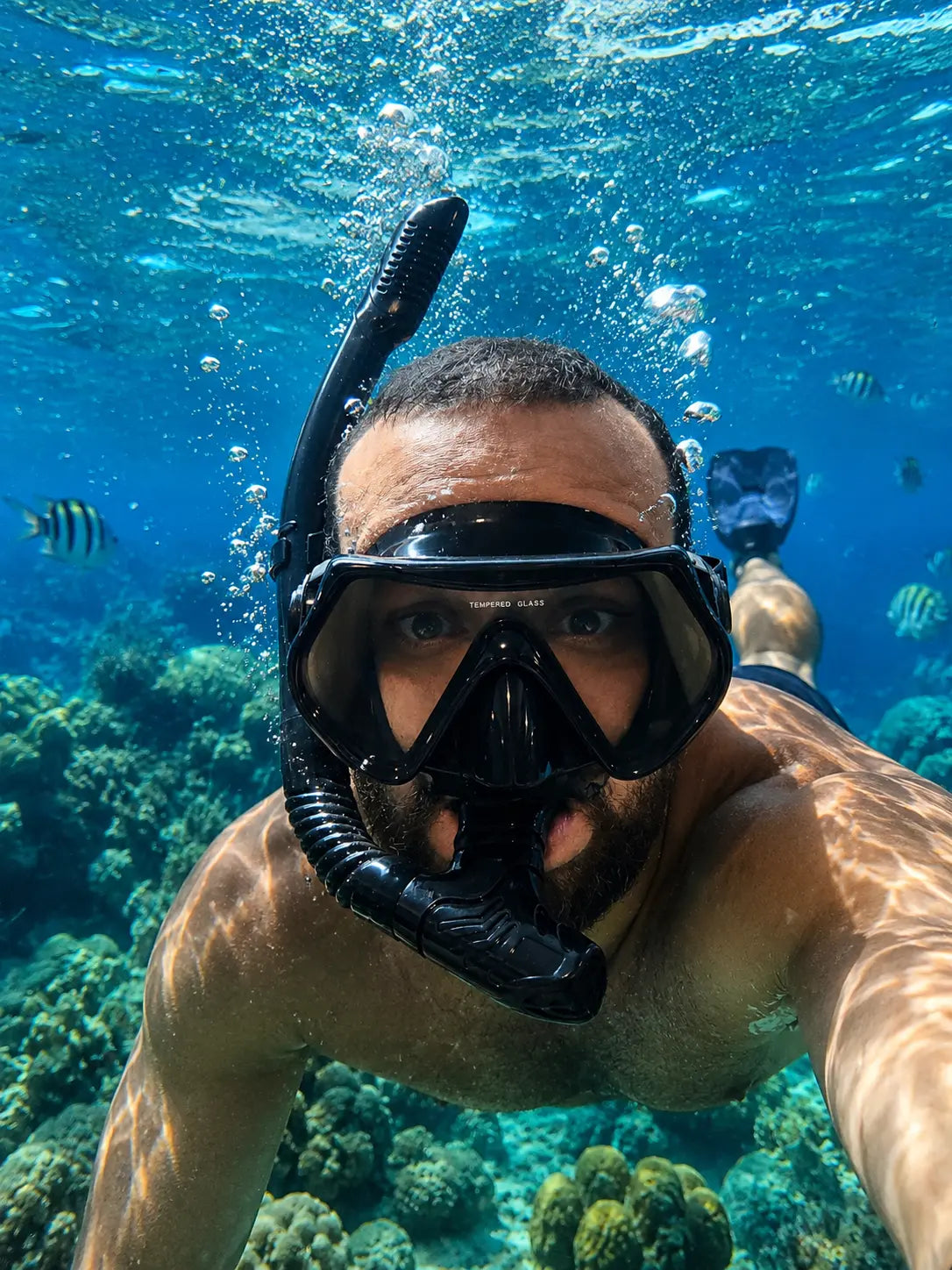 Masque de Plongée Professionnel avec Tuba Sec – Vision Panoramique 180°