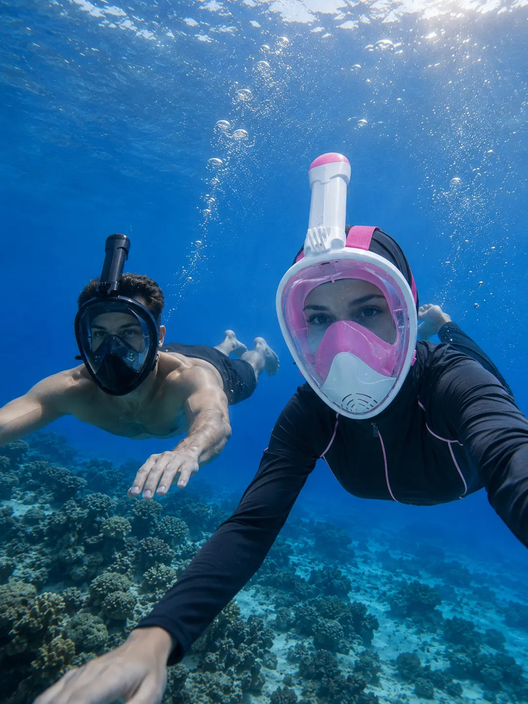 Masque de Snorkeling Full Face 180° – 1 Tube