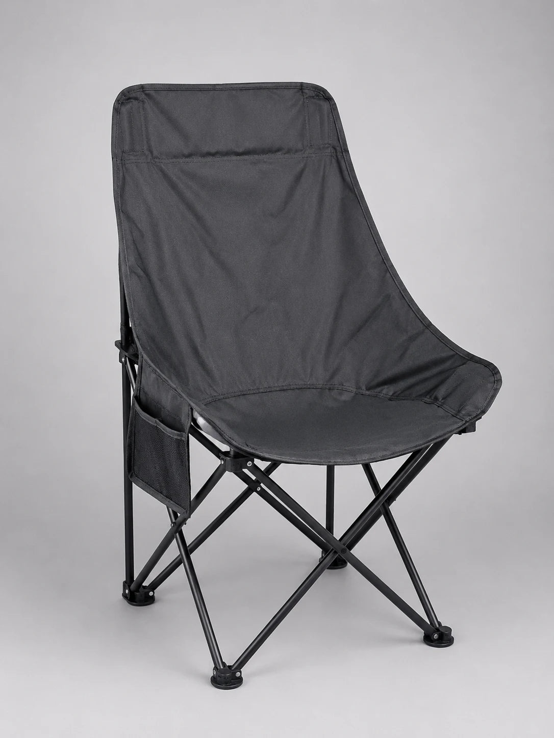 Chaise de Camping à Dossier Haut avec Poche Latérale