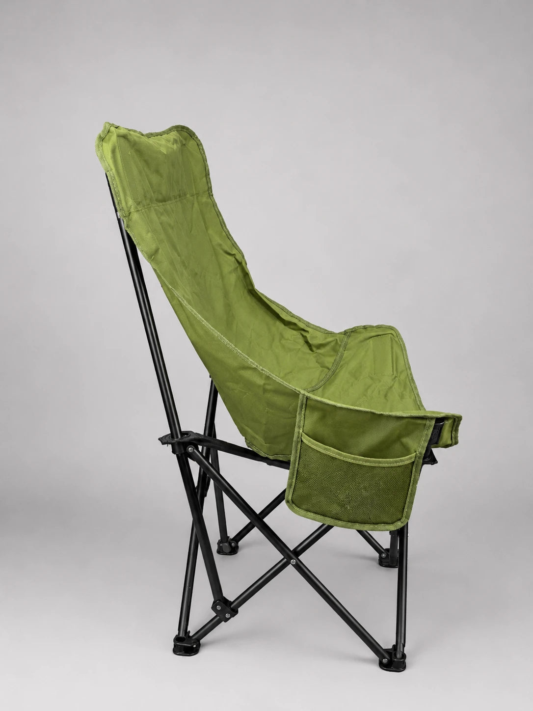 Chaise de Camping à Dossier Haut avec Poche Latérale